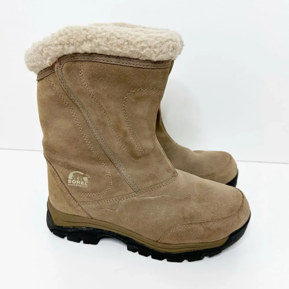 Sorel Waterfall Winter Boot Thinsulate Tan Suede Size 7 NL1964-250